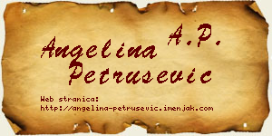 Angelina Petrušević vizit kartica